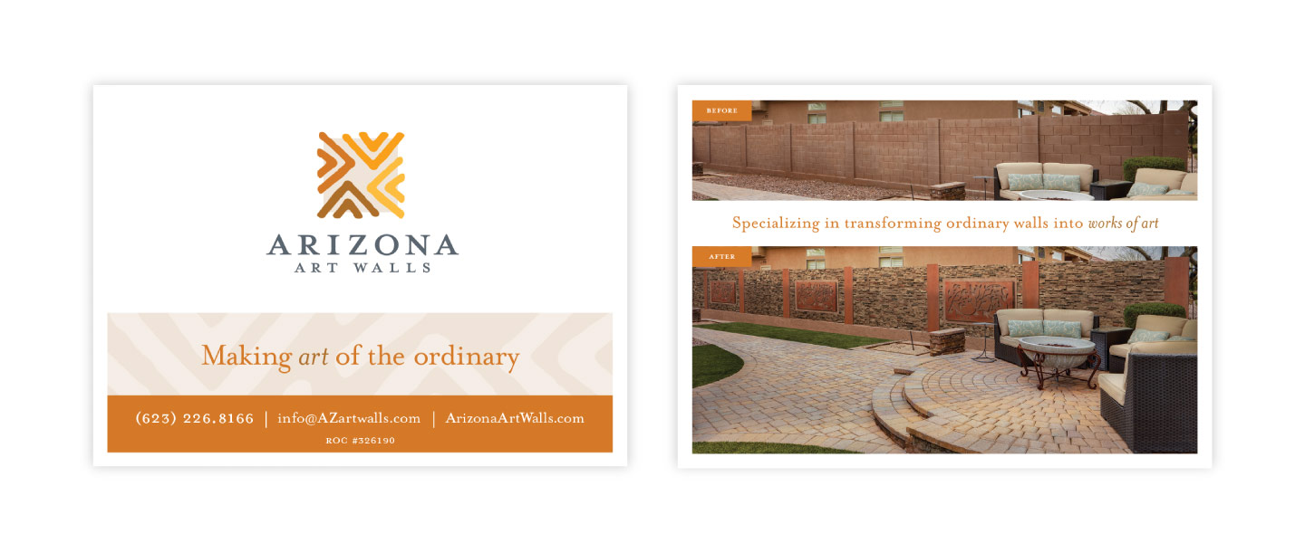 Arizona Artwalls informational postcard